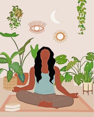 African Girl Yoga paint by numbers