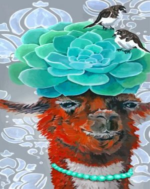 Alpacas And Cactus paint by number