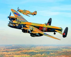 Avro Lancaster Heavy Bomber paint by number