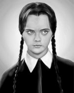 Black And White Wednesday Addams paint by numbers