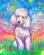Colorful Poodle Dog Paint by numbers