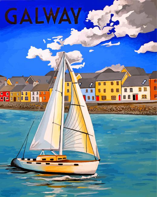 Galway Ireland Poster paint by number