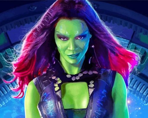 Gamora Avengers Endgame paint by number