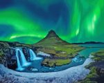 Iceland Kirkjufell Aurora Paint by numbers