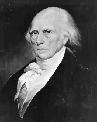 James Madison Black and White paint by number