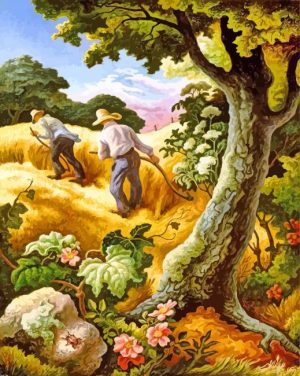 July Hay By thomas hart benton paint by numbers