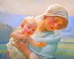 Mother With A Child By dvorak paint by numbers