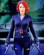 Natasha Romanoff Black Widow Movie paint by number