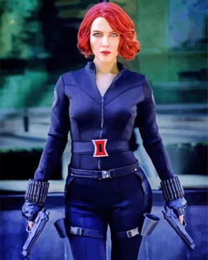 Natasha Romanoff Black Widow Movie paint by number