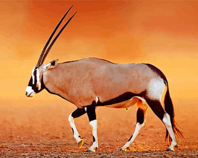 Brown Oryx paint by numbers