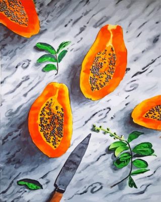 Papaya art paint by number