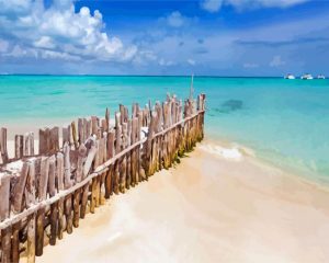 Playa Norte cancun paint by number