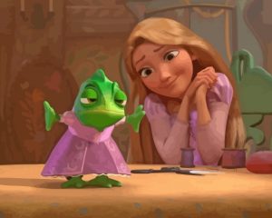 Rapunzel And Pascal Paint by numbers