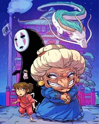 Spirited Away Characters paint by number