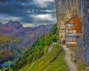 Swiss Alps paint by numbers