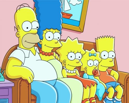 The Simpsons Family Paint by numbers
