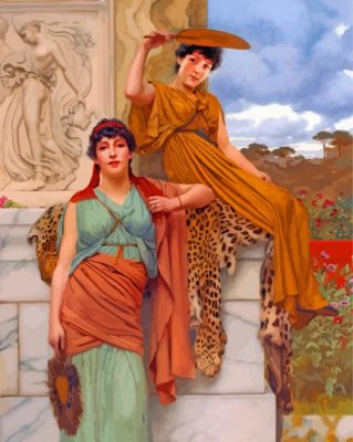 Waiting For The Procession By John william godward paint by number