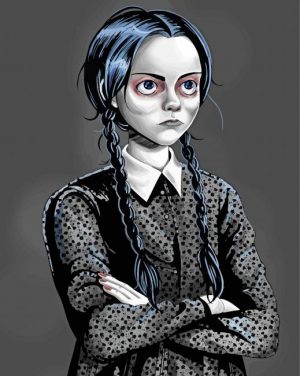 Wednesday Addams Illustration paint by numbers