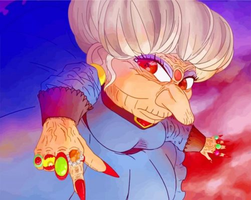 Witch Yubaba Spirited Away paint by numbers