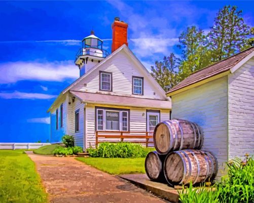 aesthetic Point Lighthouse paint by numbers