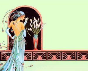 aesthetic deco lady paint by numbers