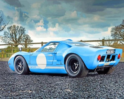 Aesthetic Ford GT40 paint by number