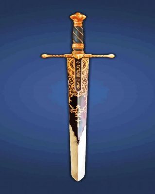 Aesthetic Sword paint by number