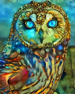 Artistic Owl paint by numbers