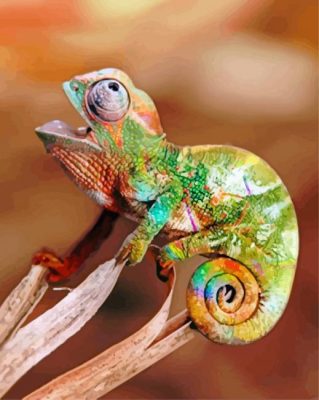 baby chameleon paint by numbers