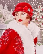 beautiful deco lady paint by numbers