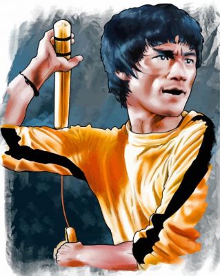 bruce lee art paint by numbers