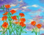 california poppy paint by number