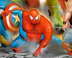 Fat Spiderman paint by number