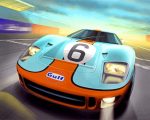 ford gt40 racing car paint by numbers
