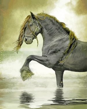 friesian art paint by number