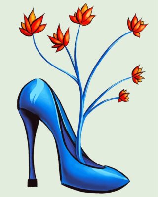 High Heel Shoe Art Paint by numbers