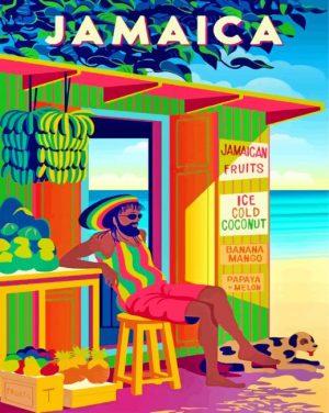 Jamaica Illustration paint by numbers