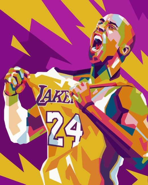 Kobe Bryant Pop Art Paint by numbers