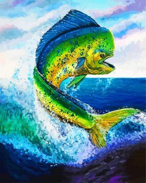 mahi mahi fish paint by numbers