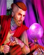 male forrtune teller paint by numbers