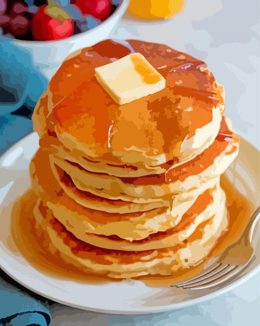 Pancakes With Honey paint by numbers