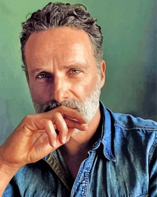 Rick Grimes paint by number