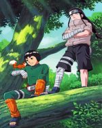 rock lee and neji paint by number