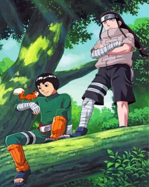 rock lee and neji paint by number