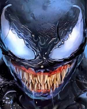 Scary Venom paint by number
