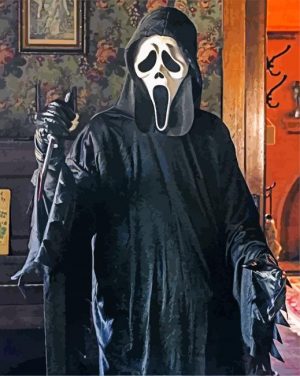 Scream Ghostface paint by number