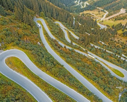 Silvretta Alpine Road paint by numbers