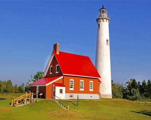 Tawas Point State Park Michigan paint by numbers