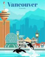Canada Vancouver Poster Paint by numbers