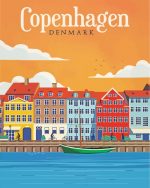 Denmark Copenhagen City paint by numbers